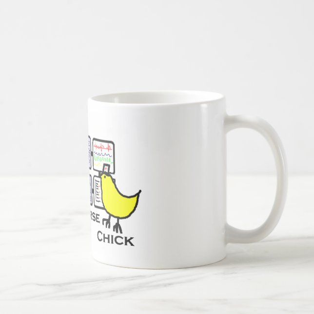 Caneca De Café pintinho da enfermeira do eICU (Direita)