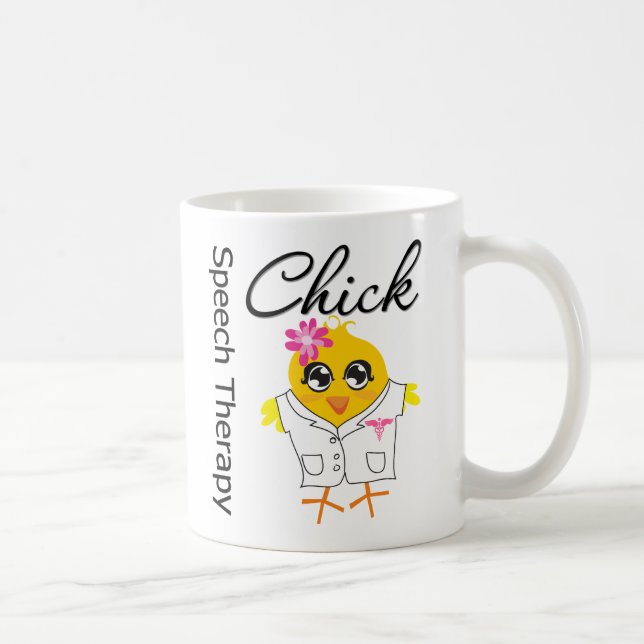 Caneca De Café Pintinho da terapia da fala (Direita)