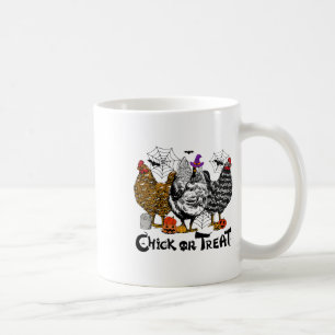 Caneca De Café Pintinho De Galinha Halloween Ou Trate Spooky Seas