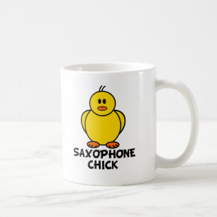Caneca De Café Pintinho do saxofone