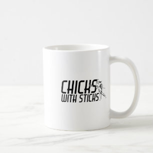 Caneca De Café Pintinhos Com Sticks Womens Lacrosse