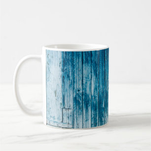 Caneca De Café Pintor azul pálido, esmaecido, de madeira verde-cu