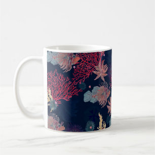Caneca De Café Pintor de aquarelas com padrão uniforme com leão v