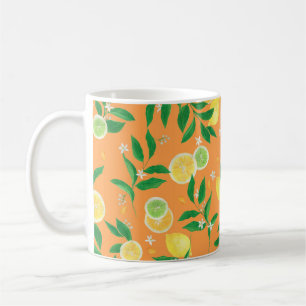 Caneca De Café Pintor de aquarelas com padrão uniforme em citrin
