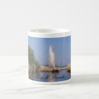 Caneca De Café Pintor de barcos navegando em alças-norfolk