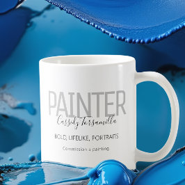 Caneca De Café Pintor de Cinzas Negras