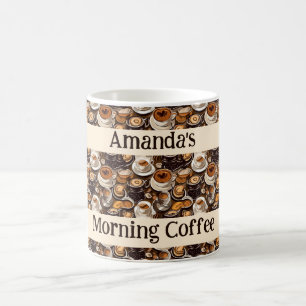 Caneca De Café Pintor de óleo de Cappuccino Personalizado