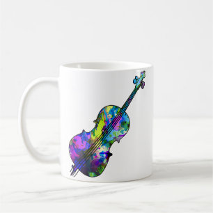 Caneca De Café Pintor de Violino Instrumento Musical Orquestra Mú