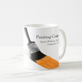 Caneca De Café Pintor Service Company Brush Orange