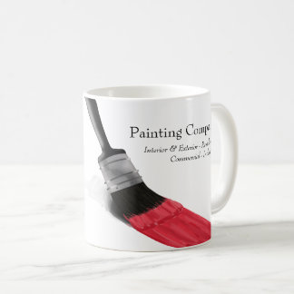 Caneca De Café Pintor Service Company Brush Red