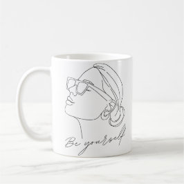 Caneca De Café pintora de mão, seja você mesma.