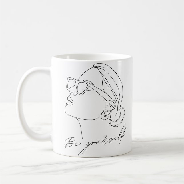 Caneca De Café pintora de mão, seja você mesma. (Esquerda)