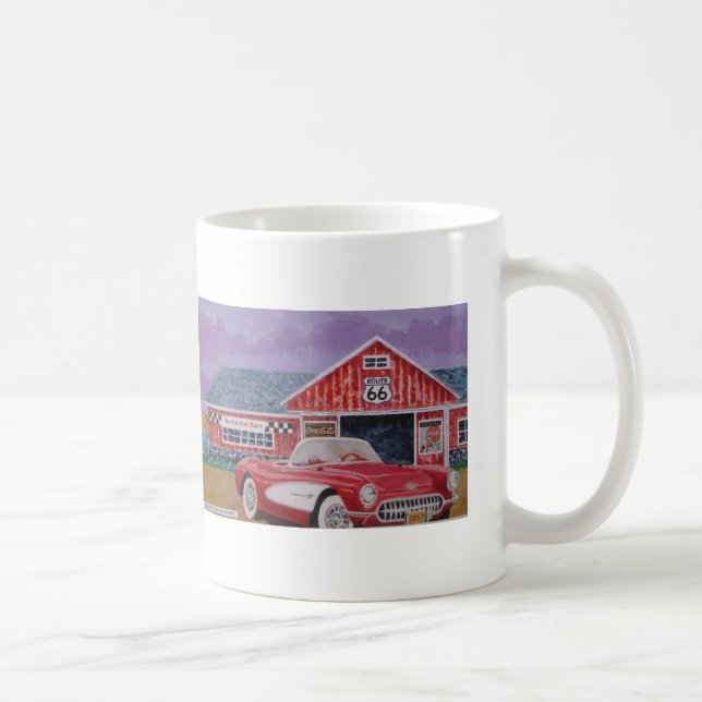 Caneca De Café pintura 1957corvette (Direita)