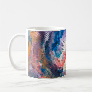 Caneca De Café Pintura a óleo de 4K. Abstração criativa colorida.