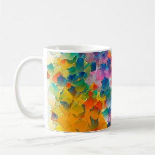 Caneca De Café Pintura a óleo de abstração. Creative design backg