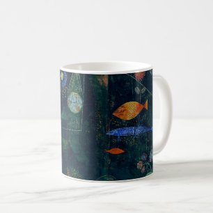 Caneca De Café Pintura Abstrata Magia de Peixes de Paul Klee Arte