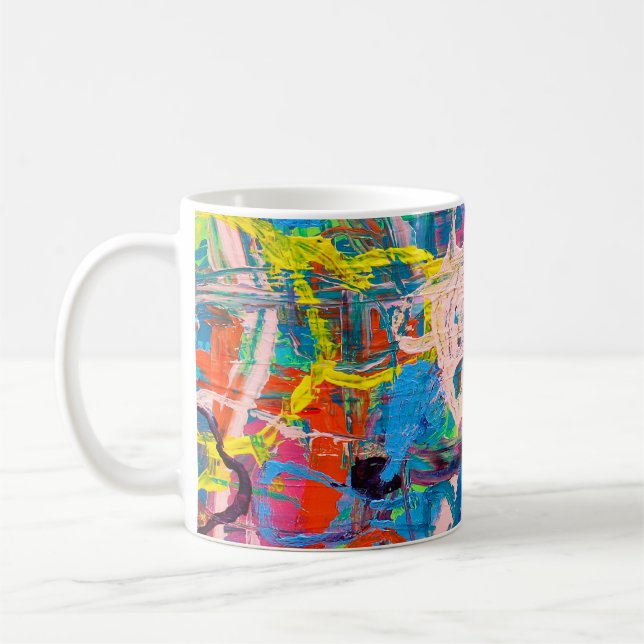 Caneca De Café pintura abstrato (Esquerda)