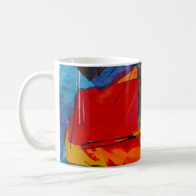 Caneca De Café pintura abstrato (Esquerda)
