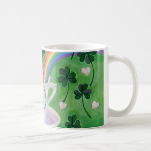 Caneca De Café Pintura afortunada irlandesa do copo de café