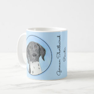 Caneca De Café Pintura Alemã de Ponta Curta - Arte Original