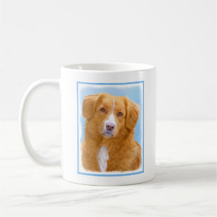 Caneca De Café Pintura anunciando do cão do Retriever do pato de
