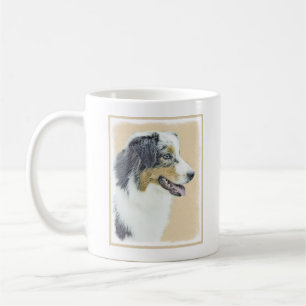 Caneca De Café Pintura Australiana De Pastores - Arte Original De