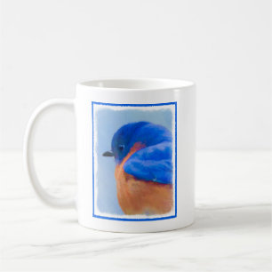 Caneca De Café Pintura Bluebird - Arte Original para Pássaros