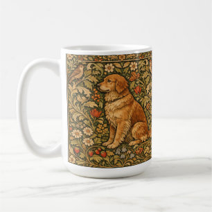 Caneca De Café Pintura boho elegante vintage do Retriever Dourado