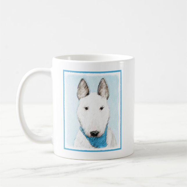 Caneca De Café Pintura Bull Terrier - Arte Cachorro Original Boni (Esquerda)