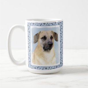 Caneca De Café Pintura Chinook (Ouvidos Soltos) - Arte Cachorro O