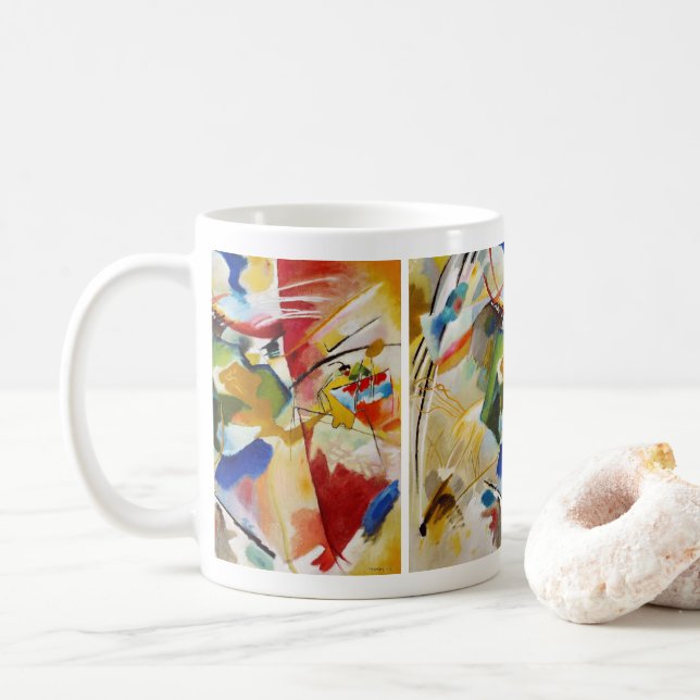 Caneca De Café Pintura com o Green Center 1913, Wassily Kandinsky (Com Donut)