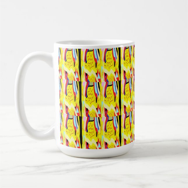 Caneca De Café pintura de abstrato (Esquerda)