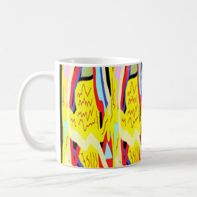 Caneca De Café pintura de abstrato (Esquerda)
