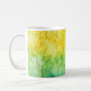 Caneca De Café Pintura de abstrato azul-alaranjada