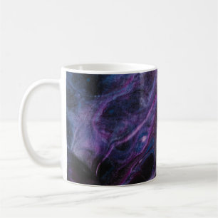 Caneca De Café Pintura de abstrato púrpura e rosa
