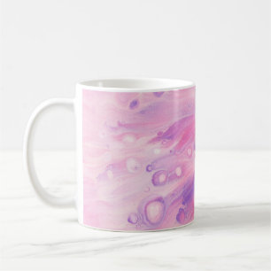 CANECA DE CAFÉ PINTURA DE ABSTRATO VERDE E BRANCA