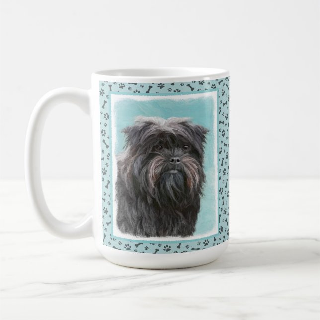 Caneca De Café Pintura de Affenpinscher - Arte de Cachorro Origin (Esquerda)