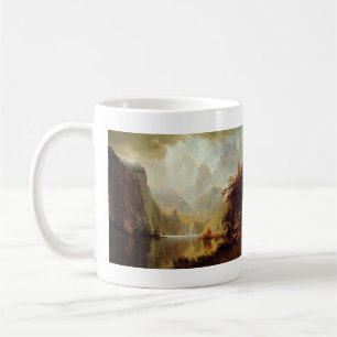 Caneca De Café Pintura de Albert Bierstadt, nas Montanhas 1867