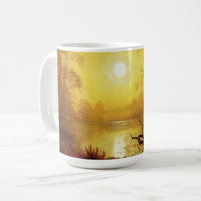 Caneca De Café pintura de Albert Bierstadt, Nascer do Sol, (Frente Esquerda)