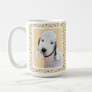 Caneca De Café Pintura de Bedlington Terrier - Arte de Cachorro O