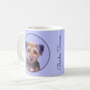 Caneca De Café Pintura de Borda Terrier - Arte de Cachorro Origin