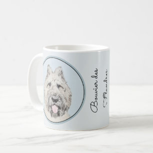 Caneca De Café Pintura de Bouvier des Flandres - Arte Original de