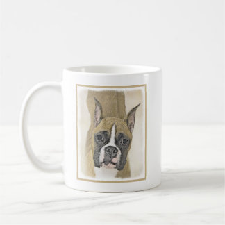 Caneca De Café Pintura de Boxer - Arte de Cachorro Original Bonit