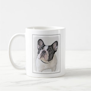 Caneca De Café Pintura de Bulldog Francês (Brindle Pied) - Arte 