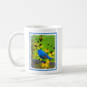 Caneca De Café Pintura De Bundas Indigo - Arte Original Para Páss