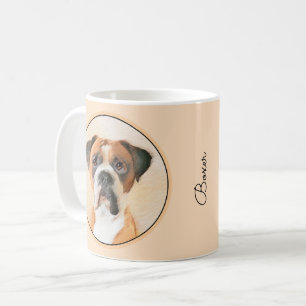 Caneca De Café Pintura De Cachorro Descortada Arte Animal Origina