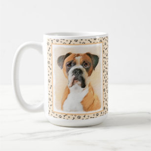 Caneca De Café Pintura De Cachorro Descortada Arte Animal Origina