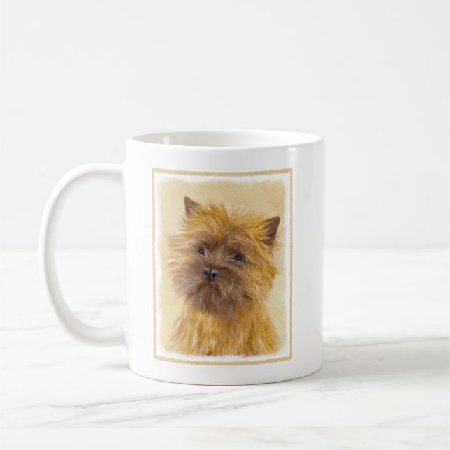 Caneca De Café Pintura de Cairn Terrier - Arte de Cachorro Origin (Esquerda)