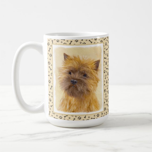 Caneca De Café Pintura de Cairn Terrier - Arte de Cachorro Origin (Esquerda)