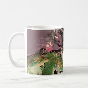 Caneca De Café Pintura de Canvas de Acrilo de Peixe